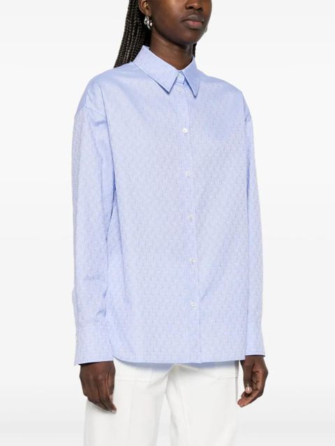 Ferragamo monogram shirt - Blue - zdjęcie produktu nr 2
