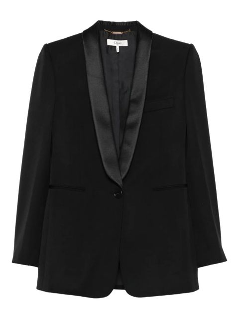 Chloé satin-lapel blazer - Black - zdjęcie produktu nr 1