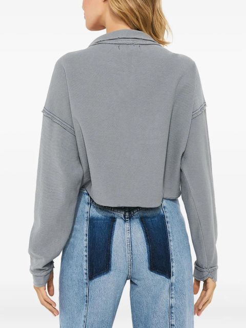 Free People half-zip cropped sweatshirt - Grey
