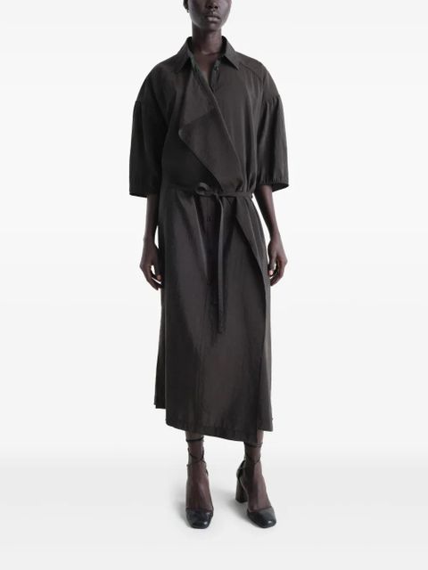 LEMAIRE Asymmetrical shirt dress - Black
