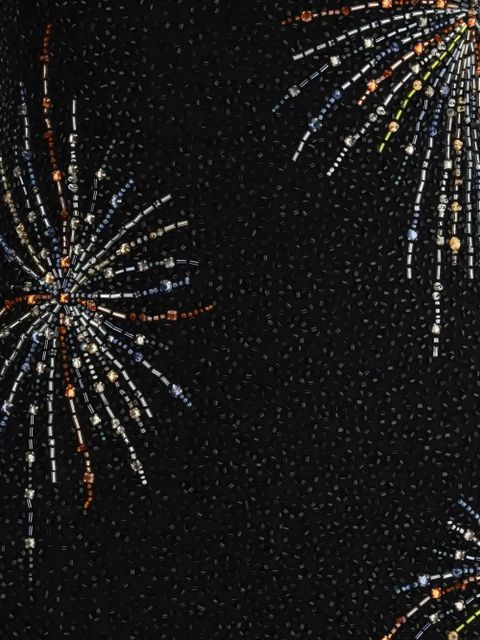 STAUD split beaded mini dress - Black