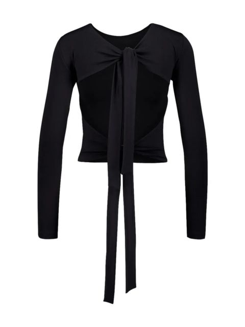Balenciaga knot-detail long-sleeved top - Black - zdjęcie produktu nr 2
