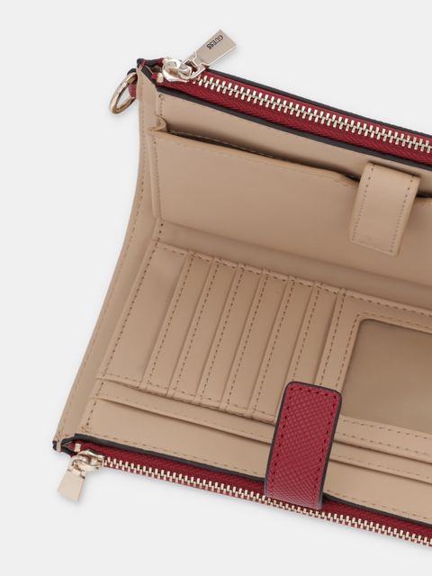 Guess portfel LAUREL damski kolor czerwony SWZG74 59157