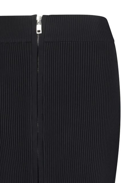 Sportmax ribbed zip-front maxi skirt - Black