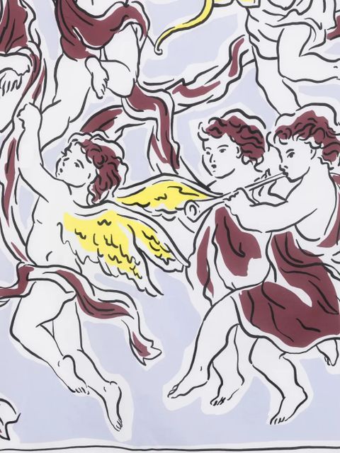 Tory Burch graphic-print pareo - White