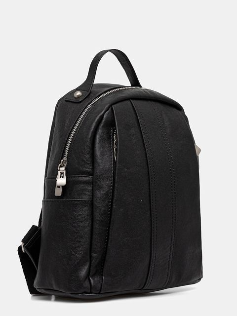 Answear.LAB plecak skórzany damski kolor czarny mały gładki - zdjęcie produktu nr 2