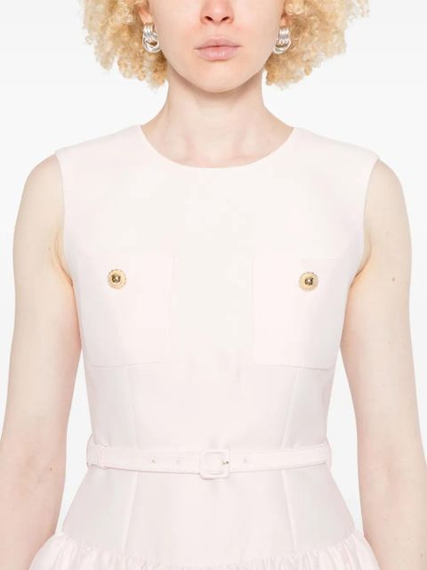 Self-Portrait taffeta midi dress - Pink