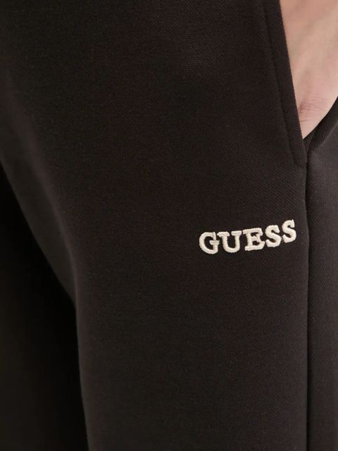 Guess spodnie dresowe MARGARET kolor czarny z aplikacją V5RB02 KCLD1