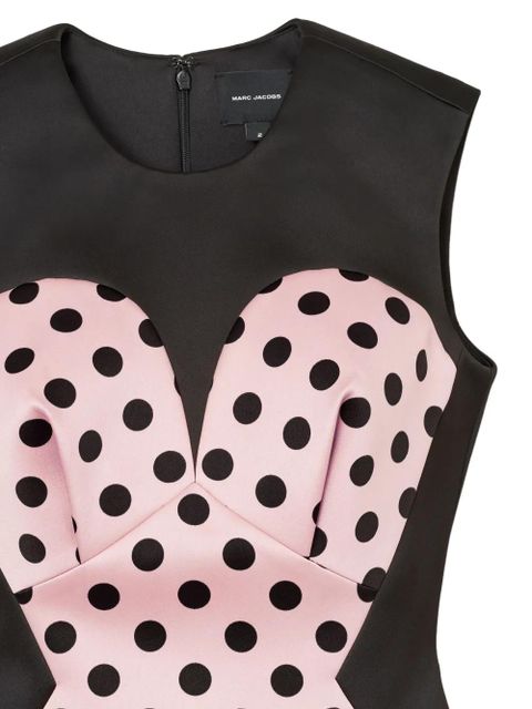 Marc Jacobs polka-dot seamed dress - Black