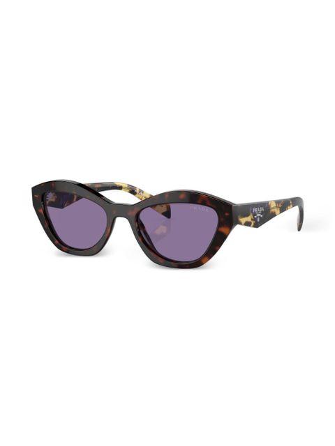Prada Eyewear tortoiseshell-effect cat-eye sunglasses - Green - zdjęcie produktu nr 2