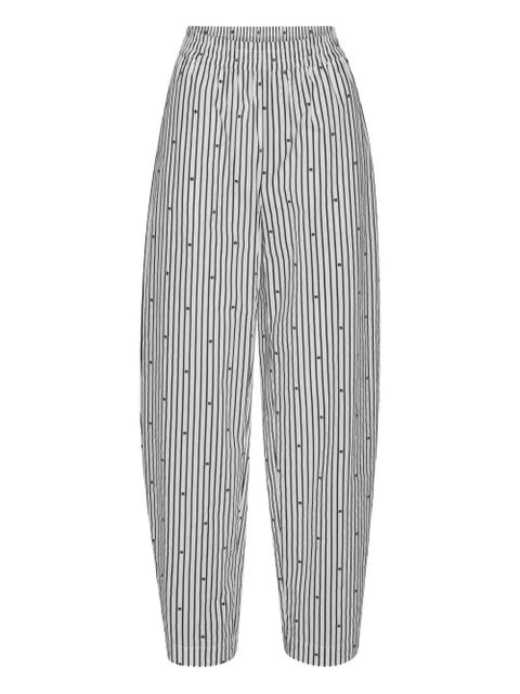 ROTATE BIRGER CHRISTENSEN striped elasticated-waistband trousers - White - zdjęcie produktu nr 1