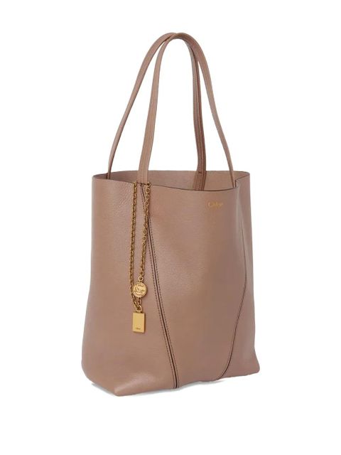 Chloé medium Spin leather chain-detail tote bag - Pink