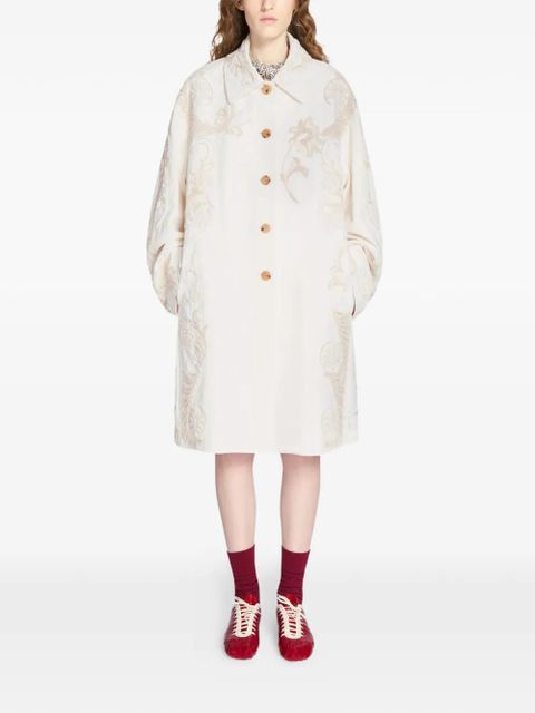 DRIES VAN NOTEN embroidered coat - White - zdjęcie produktu nr 2