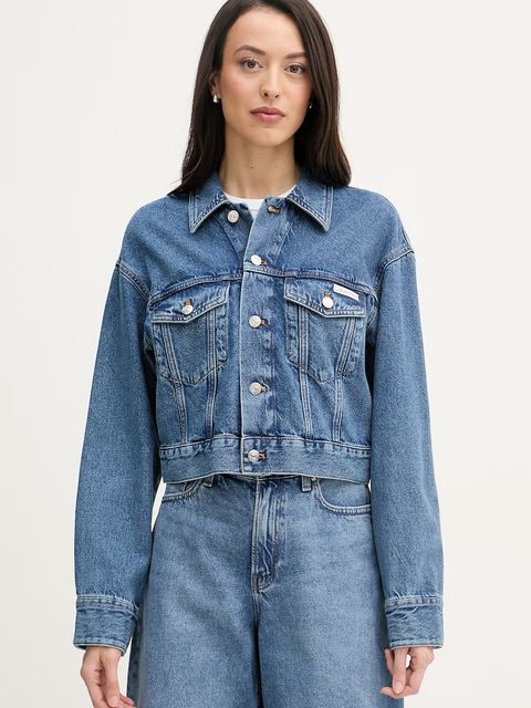 Calvin Klein Jeans kurtka przejściowa damska jeansowa - zdjęcie produktu nr 1