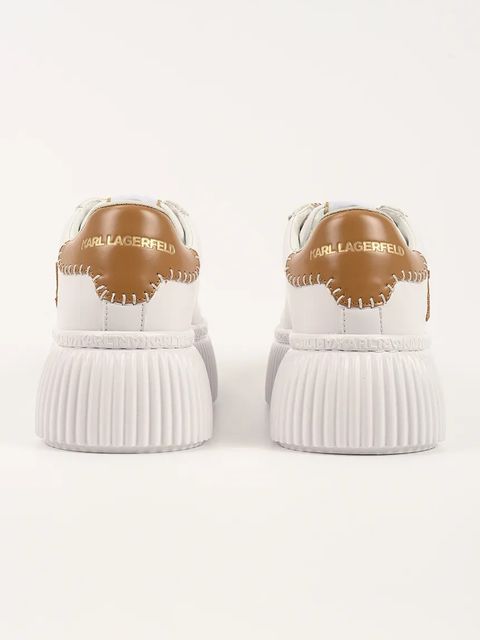 Karl Lagerfeld sneakersy skórzane KREEPER LO damskie kolor biały KL42372C