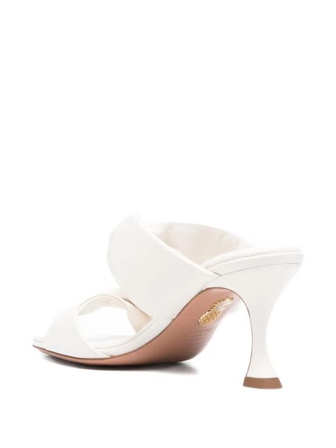 Aquazzura 80mm Twist leather sandals - White