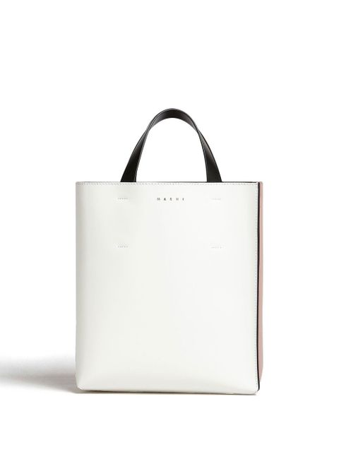 Marni Museo drawstring leather tote bag - White - zdjęcie produktu nr 1