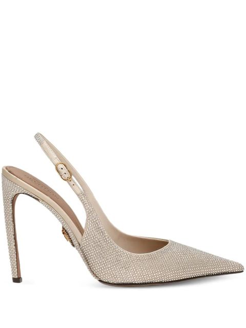 Dolce & Gabbana 105mm Devotion rhinestone-embellished slingback pumps - Neutrals - zdjęcie produktu nr 1