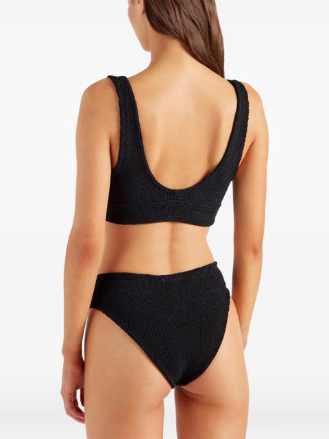 Hunza G Angel textured-finish bikini set - Black