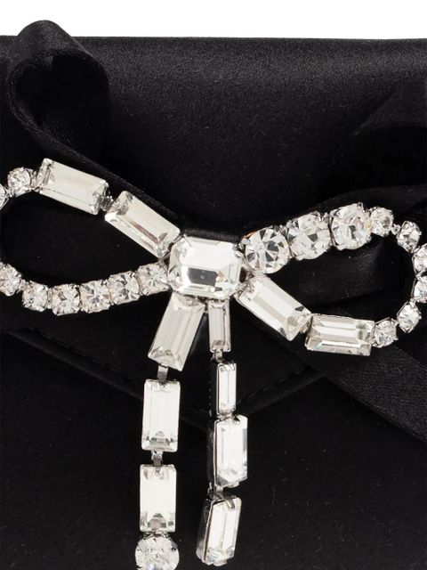 Jimmy Choo bow chain clutch bag - Black