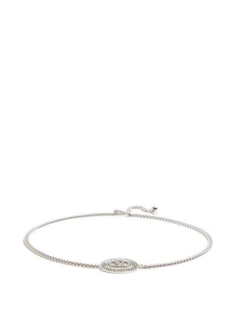 Valentino Garavani VLogo signature chain belt with crystals - Silver - zdjęcie produktu nr 1