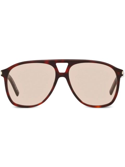 Saint Laurent Eyewear Dune pilot-frame sunglasses - Red - zdjęcie produktu nr 1