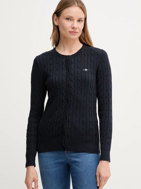 Gant kardigan damski kolor granatowy lekki 4800103 - zdjęcie produktu nr 1