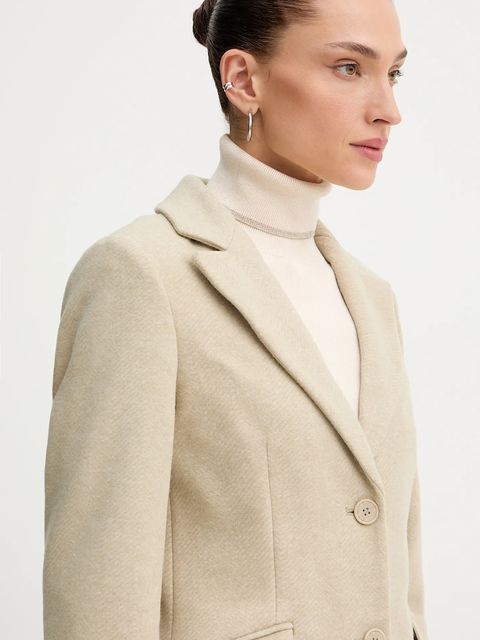 Silvian Heach płaszcz ALCEDO kolor beżowy GPA25012CP - zdjęcie produktu nr 2