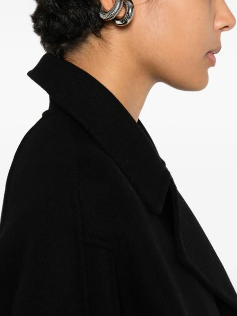 The Row Azuron double-breasted coat - Black