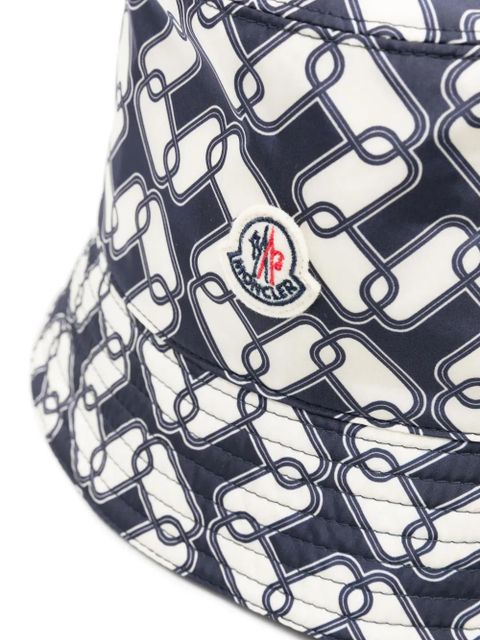 Moncler chain-print bucket hat - Blue - zdjęcie produktu nr 2