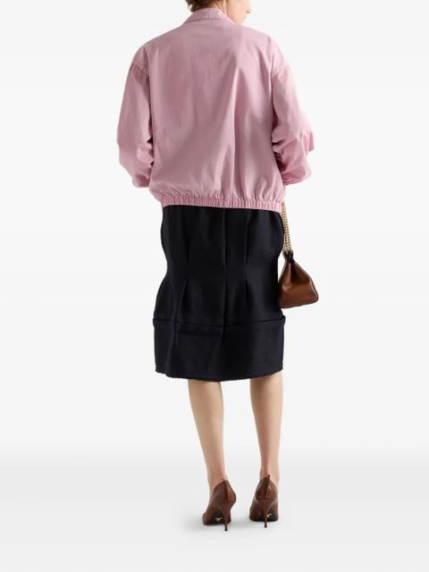 Prada chevron-pattern wool skirt - Blue