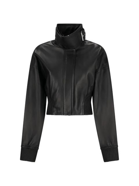 Sportmax cropped leather jacket - Black - zdjęcie produktu nr 1