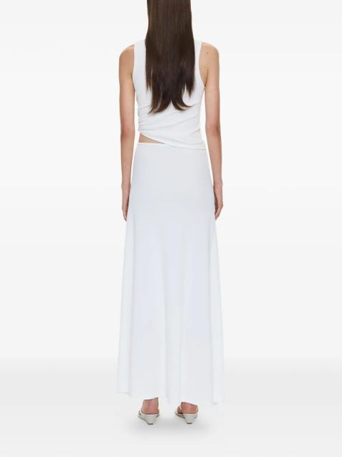 Christopher Esber Droplet Crystal ruched tank top - White