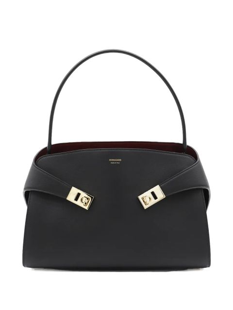Ferragamo logo-print shoulder bag - Black - zdjęcie produktu nr 1