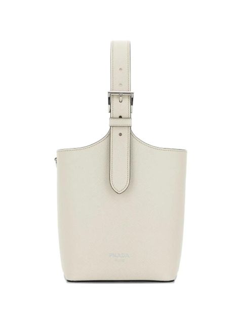 Prada buckled leather bucket bag - Neutrals - zdjęcie produktu nr 1