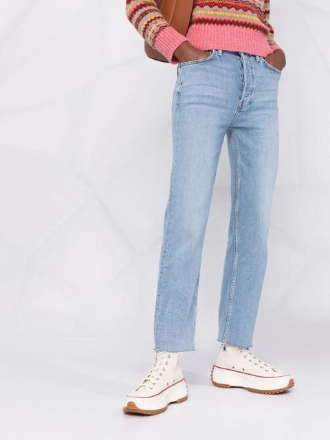RE/DONE mid-rise straight leg jeans - Blue