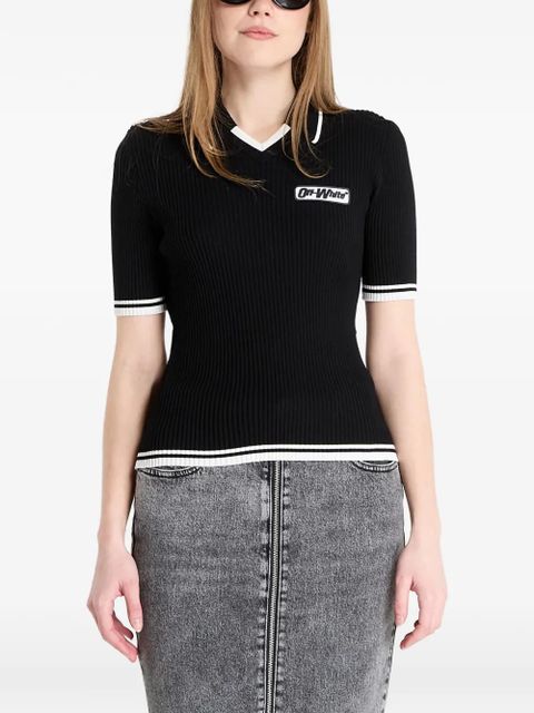Off-White ribbed-knit T-shirt - Black - zdjęcie produktu nr 1
