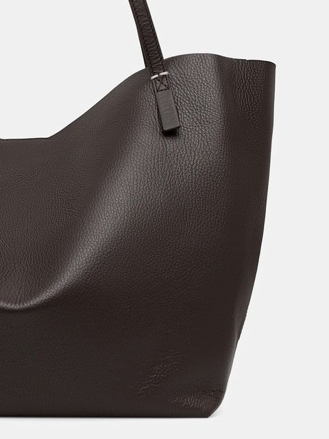 Patrizia Pepe torebka skórzana kolor brązowy 2B0130 L148