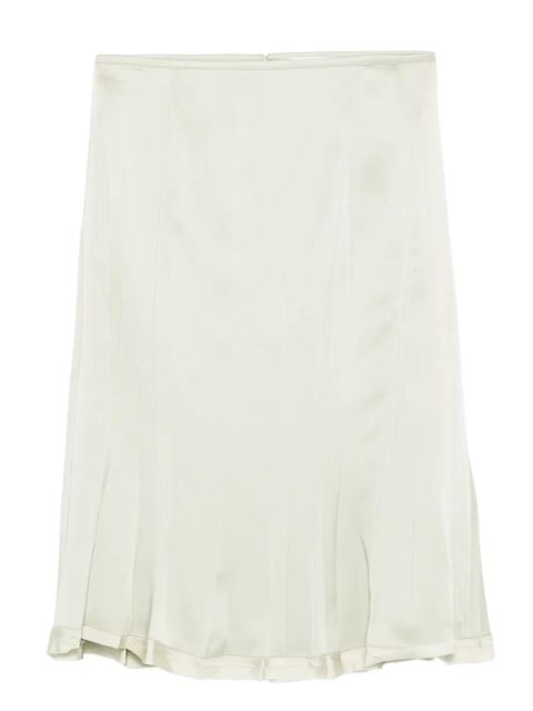 Jil Sander pleated satin skirt - Green - zdjęcie produktu nr 1