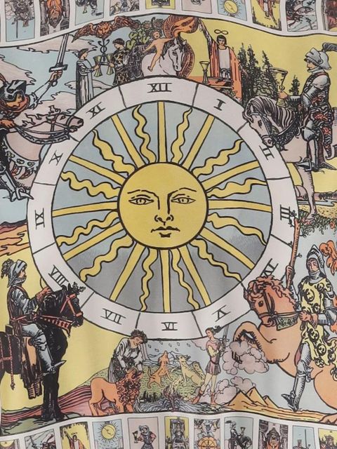 Burberry Tarot-print crew-neck T-shirt - Neutrals