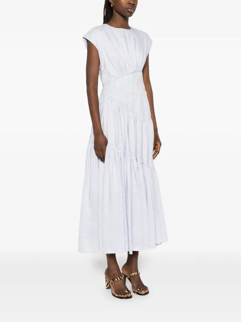 Aje Ecliptica tiered midi dress - Blue
