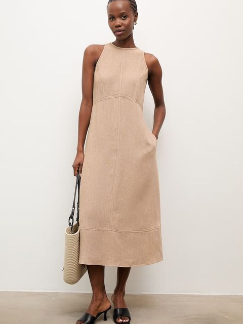 Answear.LAB sukienka z dodatkiem lnu - zdjęcie produktu nr 2