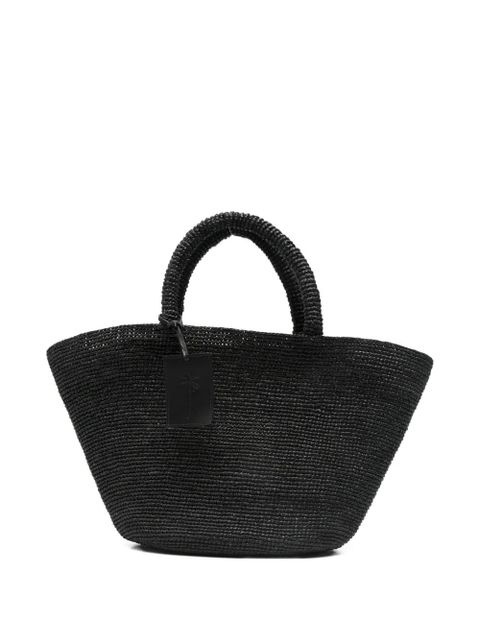 Manebi Panier raffia tote bag - Black - zdjęcie produktu nr 1