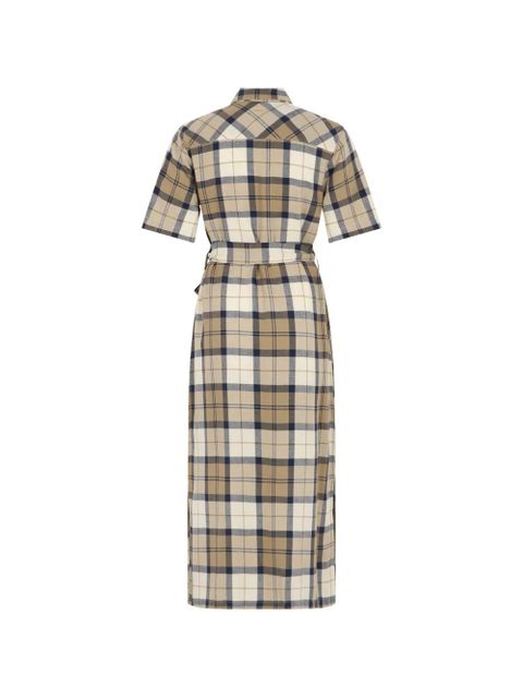 Barbour Fern tartan-print midi dress - Neutrals - zdjęcie produktu nr 2