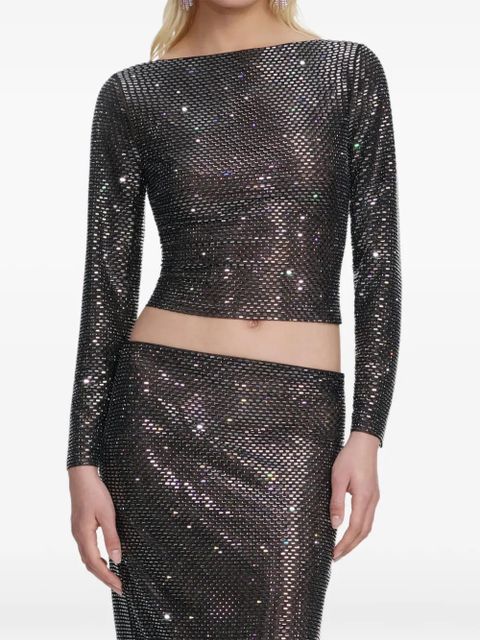 Self-Portrait embellished midi skirt - Black - zdjęcie produktu nr 1