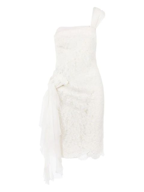 Valentino Garavani floral lace one-shoulder midi dress - White - zdjęcie produktu nr 1