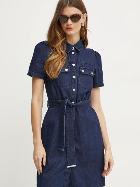 Morgan sukienka jeansowa RCHA kolor granatowy mini rozkloszowana RCHA