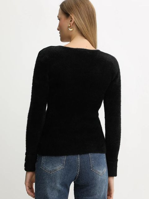 Morgan sweter MOOVE damski kolor czarny lekki MOOVE