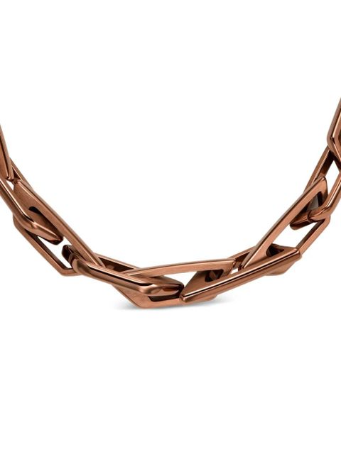 Diesel Dx1646200 interlocking logo chain necklace - Brown
