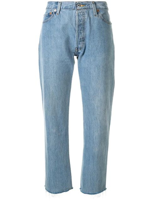 RE/DONE Stove pipe cropped jeans - Blue - zdjęcie produktu nr 1